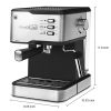 Geek Chef Espresso Machine, Espresso and Cappuccino latte Maker 20 Bar Pump Coffee Machine Compatible with ESE POD capsules filter&Milk Frother Steam