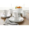 16-Piece Carnaby Scalloped Dinnerware Set, White