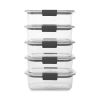 Brilliance Food Storage Containers, 3.2 Cup 5 Pack, Leak-Proof, BPA Free, Clear Tritan Plastic