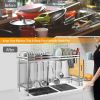 Over Sink Dish Drying Rack Shelf Stainless Steel Kitchen Countertop Bowl Dish Chopping Board Organizer Rack