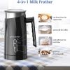 Milk Frother and steamer for Coffee Latte Cappuccino Chocolate Milk by Spacekey 10.1oz Milk Warmer Automatic Hot & Cold milk foam maker with Buzzer, B