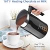 Milk Frother and steamer for Coffee Latte Cappuccino Chocolate Milk by Spacekey 10.1oz Milk Warmer Automatic Hot & Cold milk foam maker with Buzzer, B