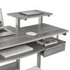 Techni Mobili Complete Computer Workstation Desk; Grey