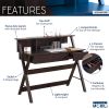 Techni Mobili Writing Desk with Storage; Wenge