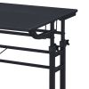 Techni Mobili Rolling Writing Desk with Height Adjustable Desktop and Moveable Shelf; Black