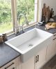 TH-760-WH-407 30"L x 19" W Farmhouse/Apron Front White Ceramic Kitchen Sink