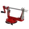 3-in-1 Stainless Steel Hand-cranking Apple Peeler Slicer Peeler Red--YS