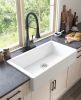 TH-760-WH-407 30"L x 19" W Farmhouse/Apron Front White Ceramic Kitchen Sink