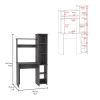 Versalles Writintg Desk; Two Superior Shelves; Five Cubbies -Smokey Oak