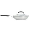 10 Pieces Brushed Stainless Steel Cookware Set