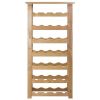 Wood Napa 28-Bottle Compact Sized Wine Rack, Natural Finish