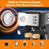 Geek Chef Espresso Machine;  Espresso and Cappuccino latte Maker 20 Bar Pump Coffee Machine Compatible with ESE POD filter&Milk Frother Steam Wand;  f