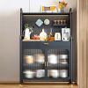 JoybosÂ¬Ã† Freestanding Kitchen Pantry Storage Cabinet with Pegboard Wall