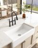 TH-760-WH-407 30"L x 19" W Farmhouse/Apron Front White Ceramic Kitchen Sink