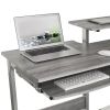 Techni Mobili Complete Computer Workstation Desk; Grey