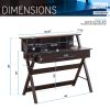 Techni Mobili Writing Desk with Storage; Wenge