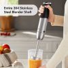 KOIOS Immersion Blender Handheld 1000W , Multipurpose 5-in-1 Hand Blender, Full Copper Motor, 12-Speeds, Stainless Steel blender shaft, includes 600ml