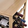 Wood Napa 28-Bottle Compact Sized Wine Rack, Natural Finish