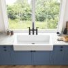 TH-760-WH-407 30"L x 19" W Farmhouse/Apron Front White Ceramic Kitchen Sink