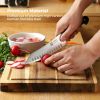 2Pcs Chef Knife Set Stainless Steel Kitchen Shears Scissor Cutlery Slicing Gift