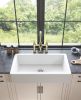 TH-760-WH-407 30"L x 19" W Farmhouse/Apron Front White Ceramic Kitchen Sink