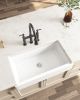 TH-760-WH-407 30"L x 19" W Farmhouse/Apron Front White Ceramic Kitchen Sink