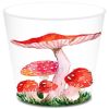 Red Watercolor Mushroom Paper Plates Party Supplie Plates and Napkins Birthday Disposable Tableware Set Party Dinnerware Serves 8 Guests for Plates, N