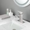 Single lever waterfall bathroom sink faucet