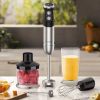 KOIOS Immersion Blender Handheld 1000W , Multipurpose 5-in-1 Hand Blender, Full Copper Motor, 12-Speeds, Stainless Steel blender shaft, includes 600ml