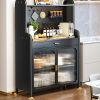 JoybosÂ¬Ã† Freestanding Kitchen Pantry Storage Cabinet with Pegboard Wall