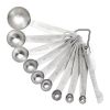 Measuring Spoons: U-Taste 18/8 Stainless Steel Measuring Spoons Set of 9 Piece: 1/16 tsp;  1/8 tsp;  1/4 tsp;  1/3 tsp;  1/2 tsp;  3/4 tsp;  1 tsp;  1