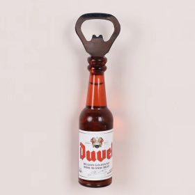 1pc Magnetic Beer Bottle Opener - Perfect Housewarming, Birthday, and Men's Gift - Easy to Use and Stylish (material: Polypropylene + Magnet, Color: Duvel)