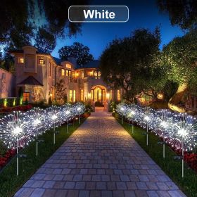 1 Pack Solar Firework Light Outdoor, IP65 Waterproof Solar Garden Flower Lights With 8 Lighting Modes, Decorative Fairy Lights With Stake, Halloween D (Color: White, size: 8 Mode 150LEDS)