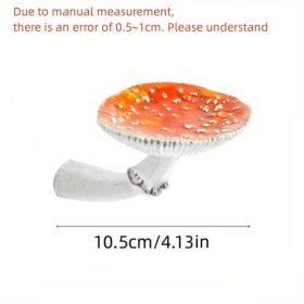 1pc Resin Mushroom Hanging Shelf - Decorative Wall Mounted Shelves for Home and Office Decor (material: Resin, size: L)