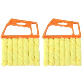 2/4pcs, Window Venetian Blinds Cleaning Tools Window Blinds Dusting Brush And 7-finger Dusting Brush, Suitable For Window Air Conditioner Duster Dirt (Quantity: 2-piece-Yellow)