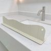 1pc Silicone Sink Faucet Mat Splash Guard; Kitchen Sink Draining Pad Behind Faucet Dish Drying Mat For Countertop; Bathroom; Farmhouse