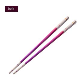 304 Stainless Steel Chopsticks Household Alloy Restaurant Color Laser Square-headed (Option: Long Fantasy 3)