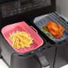 Rectangular Air Fryer Liners; Foldable Silicone Tray; Air Fryer Accessories; Reusable Grill Plate; Heat Resistant Microwave Silicone Plate; Home Kitch