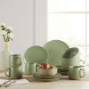 White Round Stoneware 16-Piece Dinnerware Set