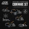 Thyme & Table Nonstick 12-Piece Cookware Set, Gold