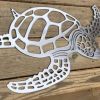 1pc, Metal Sea Turtle Ornament Beach Theme Decor Wall Art Decorations Wall Hanging For Indoor Living Room Decor