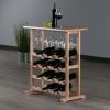 Wood Vinny 24-Bottle Wine Rack, Espresso, Espresso Finish