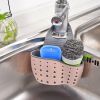 Adjustable Sink Drainer Kitchen Storage Rack Faucet Sponge Double Drainer Hanging Basket