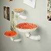 1pc Resin Mushroom Hanging Shelf - Decorative Wall Mounted Shelves for Home and Office Decor